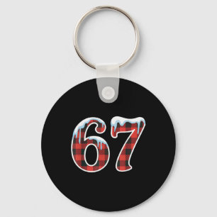 67 Christmas Meme Funny Six Seven Slang  Key Ring