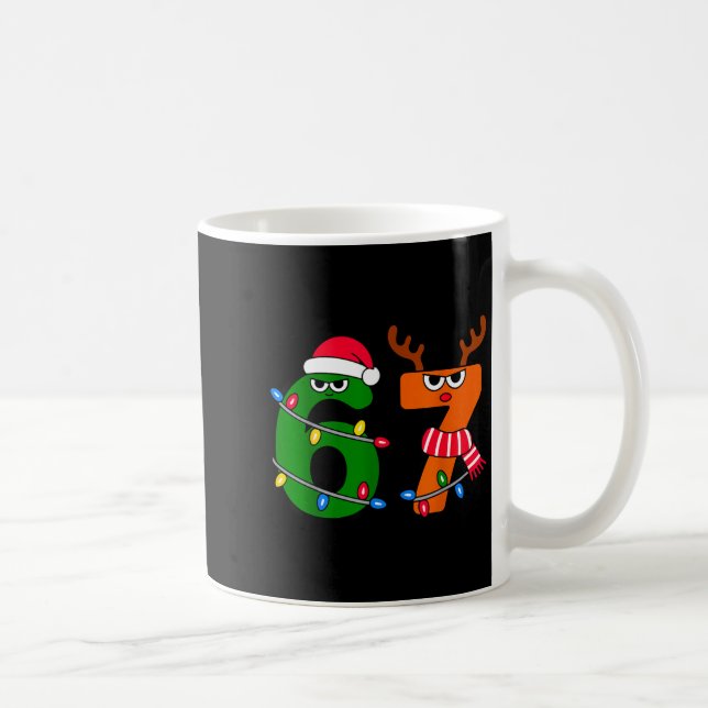 67 Christmas Meme Saying 6 7 Xmas Santa Claus  Coffee Mug (Right)