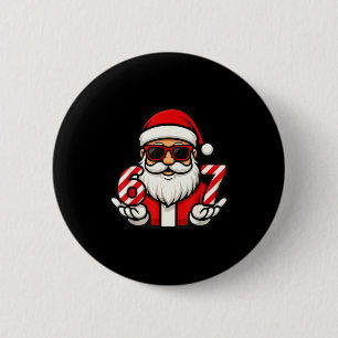 67 Christmas Meme Six Funny Santa 6 Cm Round Badge