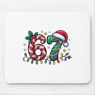 67 Christmas Meme Six Seven Xmas Funny Boys Girls  Mouse Pad
