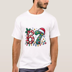 67 Christmas Meme Six Seven Xmas Funny Boys Girls T-Shirt
