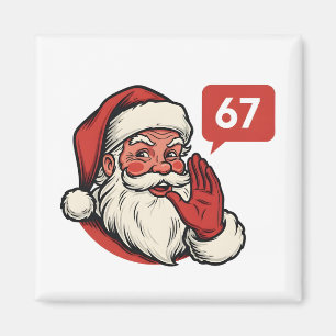 67 Christmas Merry Six Seven Brainrot Santa Claus Magnet