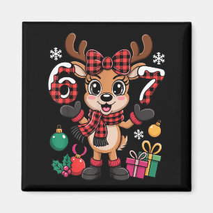 67 Christmas Outfit Women Meme Reindeer Six Seven  Magnet