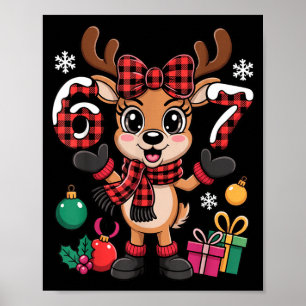 67 Christmas Outfit Women Meme Reindeer Six Seven  Poster