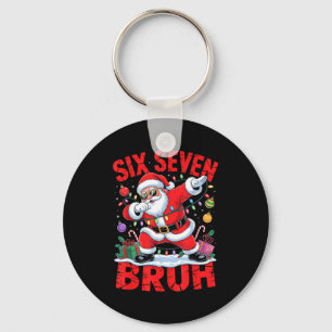 67 Christmas Shirt Santa Six Seven Bruh Men Women  Key Ring