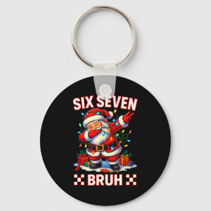 67 Christmas Shirt Santa Six Seven Bruh Men Women  Key Ring