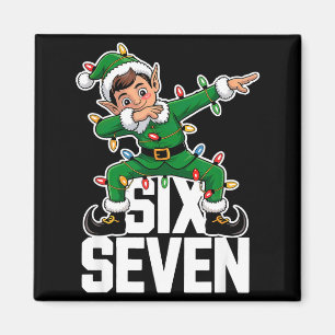 67 Christmas Six Seven 6 7 Meme Funny Dabbing Elf  Magnet