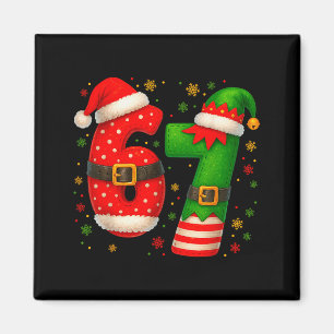 67 Christmas Six Seven Costume Santa Claus  Magnet
