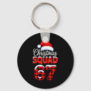 67 Christmas Squad Meme Saying 6 7 Santa Claus  Key Ring