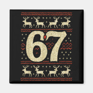 67 Christmas Sweater Ugly 6 7 Meme Six Seven Mason Magnet