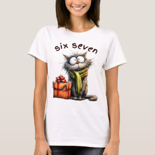 67 Christmas Tee Six Seven Meme Vintage Cat