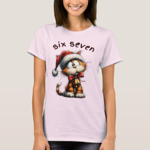 67 Christmas Tee Vintage Cat Six Seven Meme