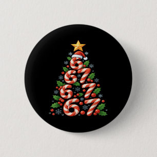 67 Christmas Tree Candy Cane Funny Holiday Xmas Br 6 Cm Round Badge