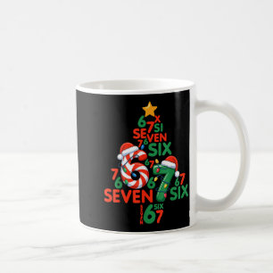 67 Christmas Tree Candy Cane Holiday Six Seven Mem Coffee Mug