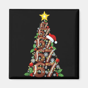 67 Christmas Tree Football Holiday Six Seven Meme Magnet