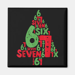 67 Christmas Tree Holiday Six Seven Meme Brainrot  Magnet