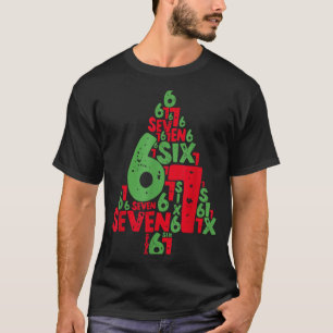 67 Christmas Tree Holiday Six Seven Meme Brainrot T-Shirt