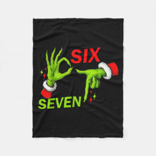 67 Christmas Trending Meme Saying 6 7 Meme Costume Fleece Blanket