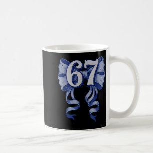 67 Coquette Bow 6 7 Meme Cute Toile Bow For Girls  Coffee Mug