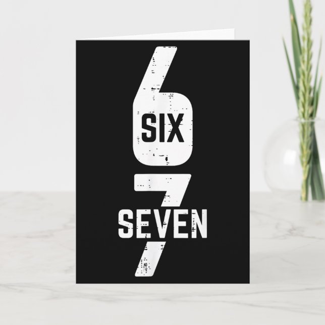 67 Costume Six Seven Meme Number 6 7 On It Men Wom Card (Front)