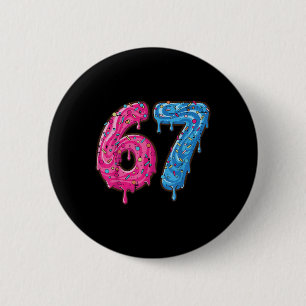 67 Costume Six Seven Meme Number 6 7 On It Youth T Cm Round Badge