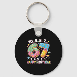 67 Countdown Happy New Year 2026 Funny Donut Numbe Key Ring