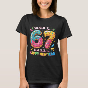 67 Countdown Happy New Year 2026 Funny Donut Numbe T-Shirt