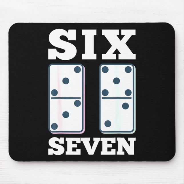 67 Counting Dominos Blocks Mathematics Teacher Vin Mouse Pad (Front)