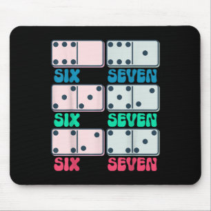 67 Counting Dominos Blocks Mathematics Teacher Vin Mouse Pad