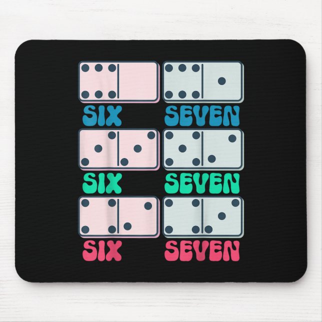 67 Counting Dominos Blocks Mathematics Teacher Vin Mouse Pad (Front)
