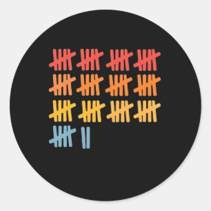 67 Counting Math Teacher Mathematics 67th Number  Classic Round Sticker