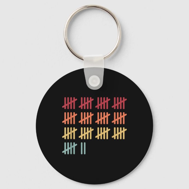 67 Counting Math Teacher Mathematics 67th Number V Key Ring (Front)