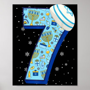 67 Couple Hanukkah Matching Six Seven Meme Jewish  Poster