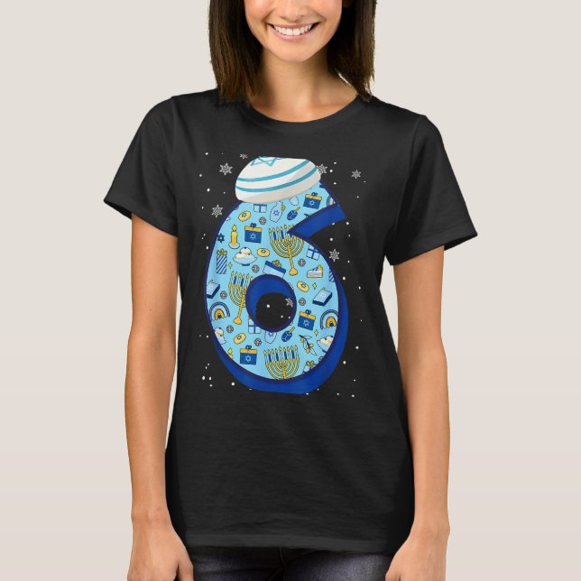 67 Couple Hanukkah Matching Six Seven Meme Jewish  T-Shirt (Front)