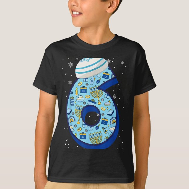 67 Couple Hanukkah Matching Six Seven Meme Jewish  T-Shirt (Front)