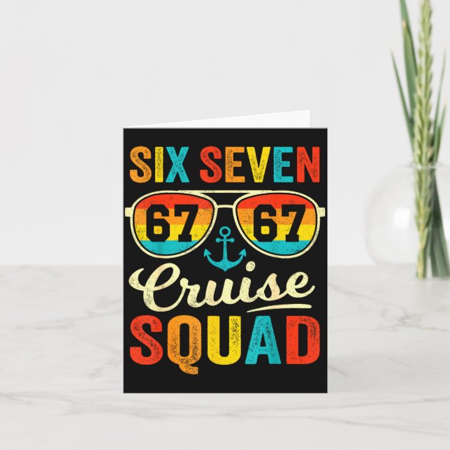 67 Cruise Squad 2025 Funny Kids Cruise Meme Matchi Card (Front)