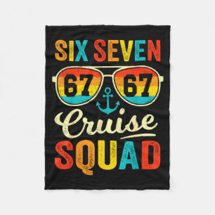 67 Cruise Squad 2025 Funny Kids Cruise Meme Matchi Fleece Blanket