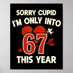 67 Cupid Valentine Meme, Funny Anti-valentine Grap Poster