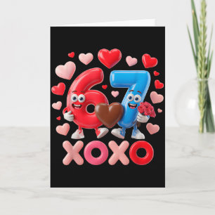 67 Cute Six Seven Gen Meme Couple Anniversary Vale Card
