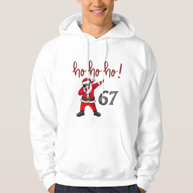 67 Dabbing Santa Christmas Sweatshirt  (Front)