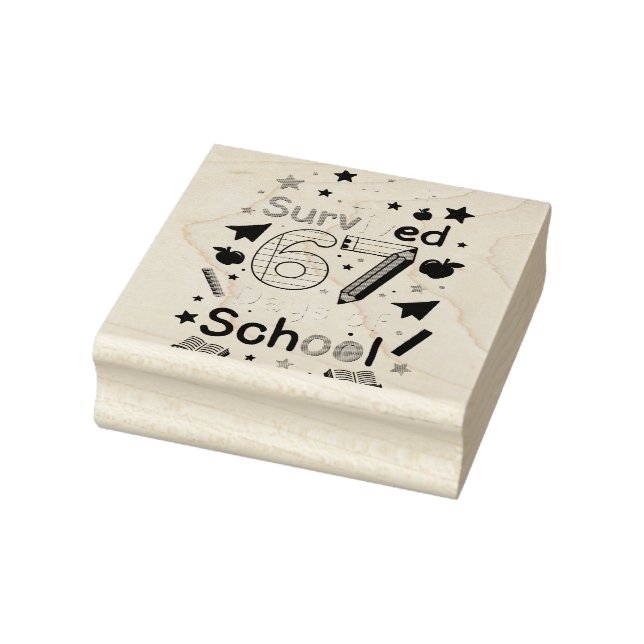 67 DAY OF SCHOOL RUBBER STAMP (Stamp)