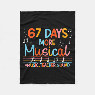 67 Days More Musical Six Seven Meme Music Teacher  Fleece Blanket