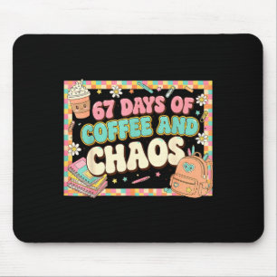 67 Days Of Coffee Teachers Retro School Six Seven  Mouse Pad