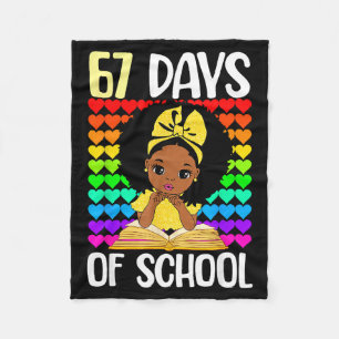 67 Days Of School 67th Day Smarter Six Seven Melan Fleece Blanket