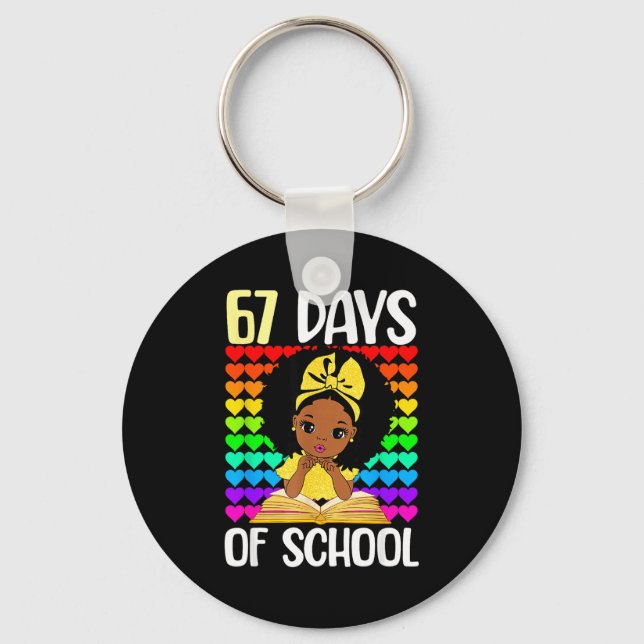 67 Days Of School 67th Day Smarter Six Seven Melan Key Ring (Front)