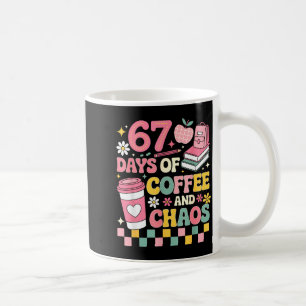 67 Days Of School Coffee Lover 67th Day Of School Coffee Mug