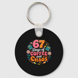 67 Days Of School Coffee Lover 67th Day Of School  Key Ring