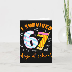 67 Days Of School Cool Teacher Design  Card