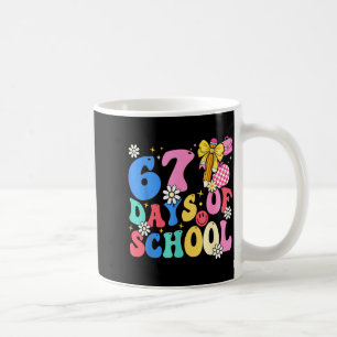 67 Days Of School Coquette Bow Students Teachers 1 Coffee Mug