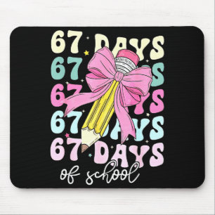 67 Days Of School Girls Coquette Bow 67th Day Of S Mouse Pad